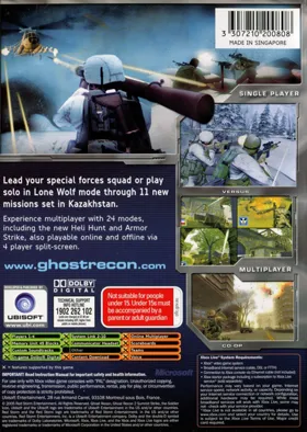 Tom Clancys Ghost Recon 2 Summit Strike (USA) box cover back